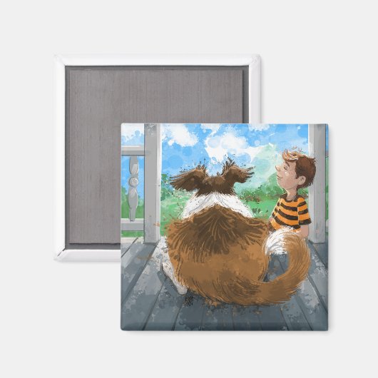 Sheldon en David ontspannen Magneet (Voorkant / Achterkant)