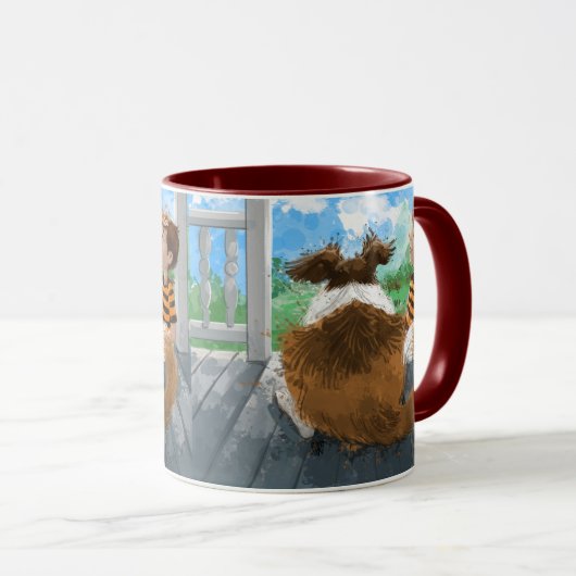 Sheldon en David ontspannen Mok (Voorkant rechts)