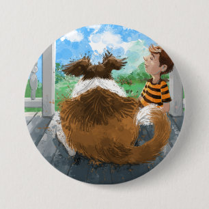 Sheldon en David ontspannen Ronde Button 7,6 Cm