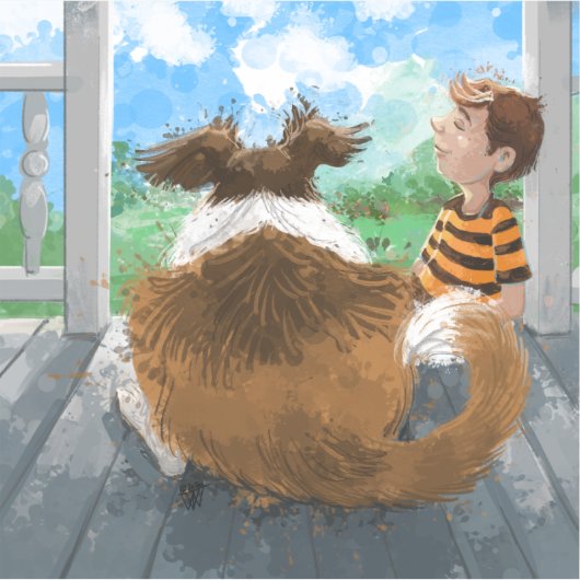 Sheldon en David ontspannen Sticker (Voorkant)