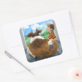 Sheldon en David ontspannen Vierkante Sticker (Envelop)