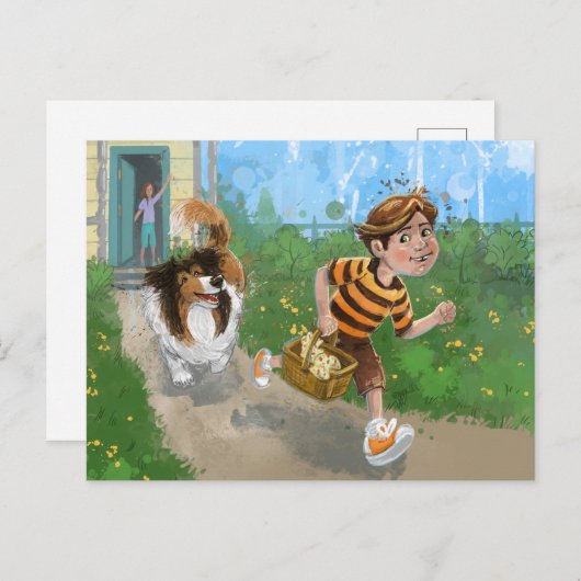 Sheldon en Davie Adventure Briefkaart (Voorkant / Achterkant)