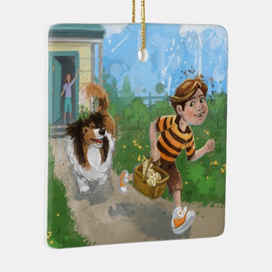 Sheldon en Davie Adventure Keramisch Ornament (Rechts)