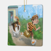 Sheldon en Davie Adventure Keramisch Ornament (Links)