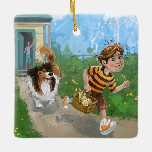 Sheldon en Davie Adventure Keramisch Ornament (Voorkant)