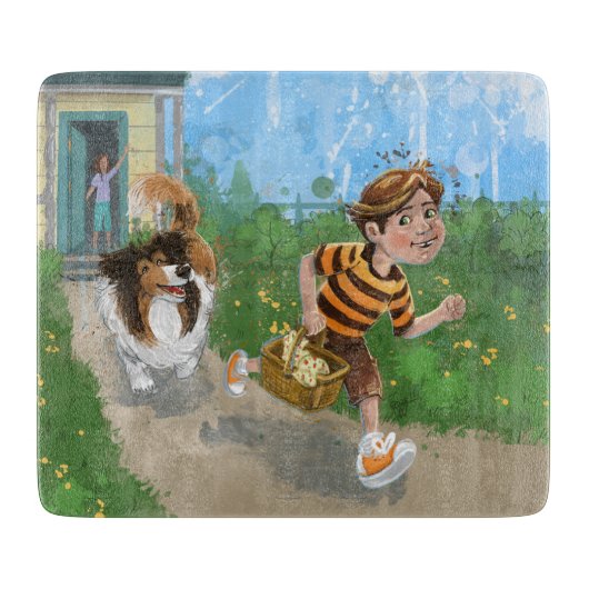 Sheldon en Davie Adventure Snijplank (Voorkant)