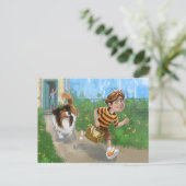 Sheldon en Davie Avontuur Briefkaart (Staand voorkant)