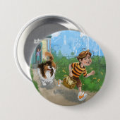 Sheldon en Davie Avontuur Ronde Button 7,6 Cm (Voorkant /achterkant)
