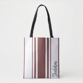 Sheldon minimalistische strepen monogram tote bag (Voorkant)