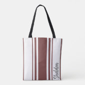 Sheldon minimalistische strepen monogram tote bag (Achterkant)