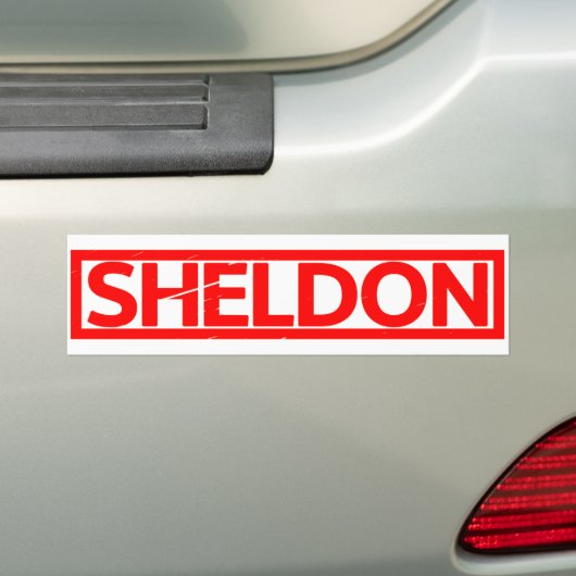 Sheldon Stamp Bumpersticker (Op auto)