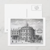 Sheldonian Theater, Oxford, uit 'Oxonia Illustrat' Briefkaart (Voorkant / Achterkant)