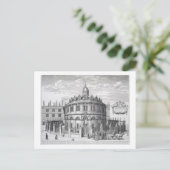 Sheldonian Theater, Oxford, uit 'Oxonia Illustrat' Briefkaart (Staand voorkant)
