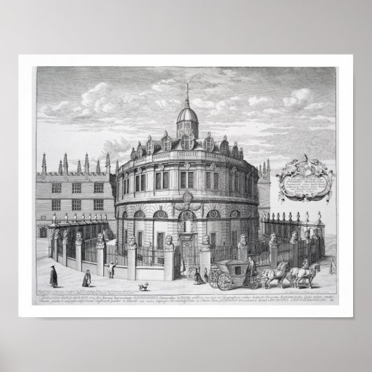 Sheldonian Theater, Oxford, uit 'Oxonia Illustrat' Poster (Voorkant)