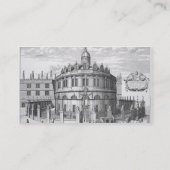 Sheldonian Theater, Oxford, uit 'Oxonia Illustrat' Visitekaartje (Achterkant)
