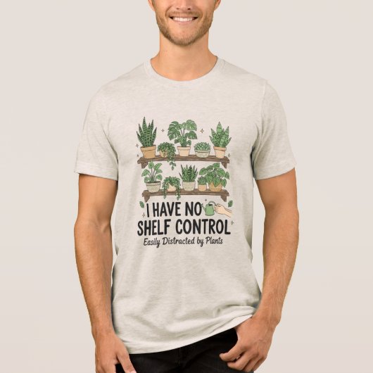 Shelf Control Succulent Lover Funny Plant T-Shirt  (Voorkant)