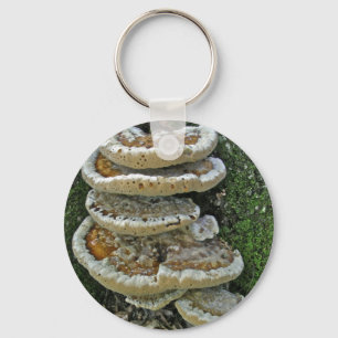 Shelf Fungi op Stump Sleutelhanger