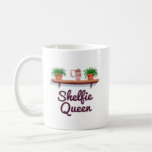 Shelfie Queen - Het selfie-moment van de Plant-lie Koffiemok