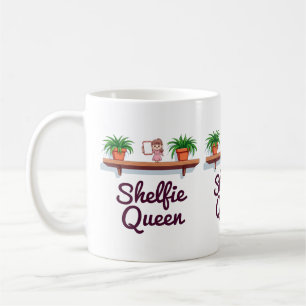 Shelfie Queen - Het selfie-moment van de Plant-lie Koffiemok