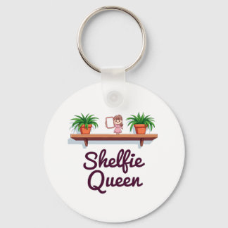 Shelfie Queen - Het selfie-moment van de Plant-lie Sleutelhanger
