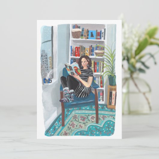 Shelfie Selfie (Jeny lezen thuis) Kaart (Staand voorkant)