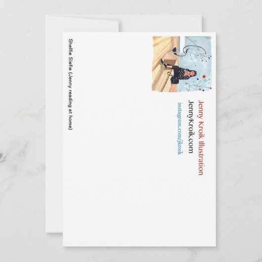 Shelfie Selfie (Jeny lezen thuis) Kaart (Achterkant)