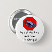 Shelfish Stop Ronde Button 5,7 Cm (Voorkant /achterkant)