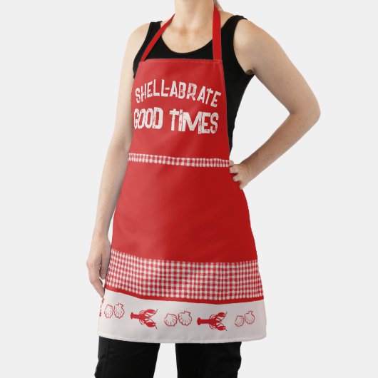 Shell-abrate Goede Tijden Casual Zeevruchten Gingh Schort (Insitu)