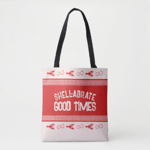 Shell-abrate Goede Tijden Casual Zeevruchten Gingh Tote Bag