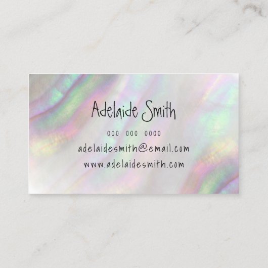 shell-afspraakkaart visitekaartje (Achterkant)