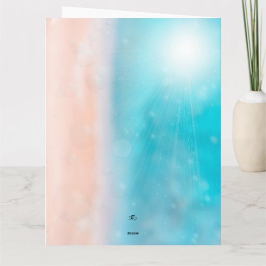 Shell Angel Beach Folded Wenskaart Kaart (Achterkant)