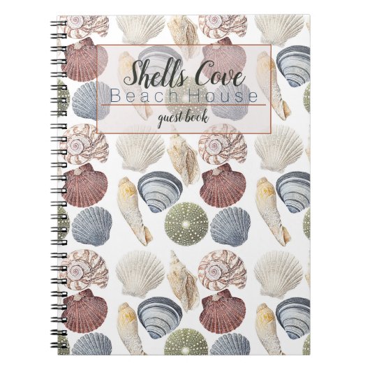 Shell Art Beach Vacation Rental Guest Book Notitieboek (Voorkant)