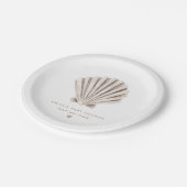 Shell-Baby shower Papieren Bordje (Gekanteld)