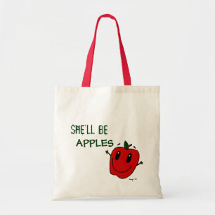 SHE'LL BE APPLES Boodschappentas Tote Bag
