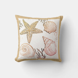 Shell Beach Beige Neutral Seashells Sierkussen