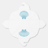 Shell Beach Nautisch Blauw Elegant Huwelijksfeest Bedankdoosjes (Ongevouwen)