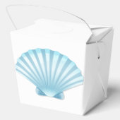 Shell Beach Nautisch Blauw Elegant Huwelijksfeest Bedankdoosjes (Achterkant)