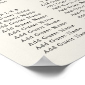 Shell Beach Ocean Bruiloft 14 Tafel Zitkaarten Poster (Hoek)