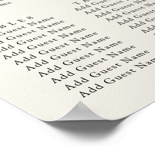 Shell Beach Ocean Bruiloft 14 Tafel Zitkaarten Poster (Hoek)