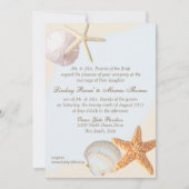 Shell Beach Starfish bruiloft Kaart (Voorkant)