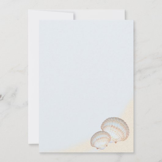 Shell Beach Starfish bruiloft Kaart (Achterkant)
