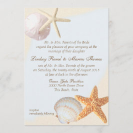 Shell Beach Starfish bruiloft Kaart