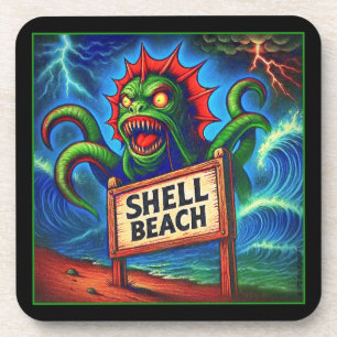 SHELL BEACH TERREUR. BIER ONDERZETTER