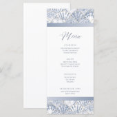 Shell Beach Wedding Event Menu Flat Kaart (Voorkant / Achterkant)