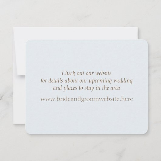 Shell Beach Zeeoever Save the Date Kaart (Achterkant)