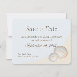 Shell Beach Zeeoever Save the Date Kaart