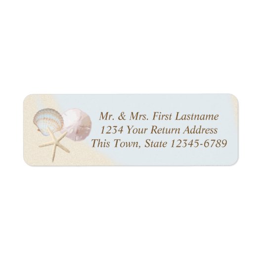 Shell Beach Zeester Etiket (Voorkant)