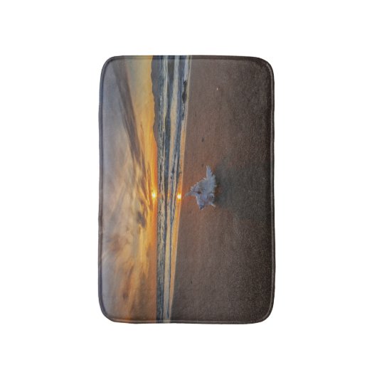 Shell bij het strand op zonsondergang | eiland Kos Badmat (Voorkant Verticaal)