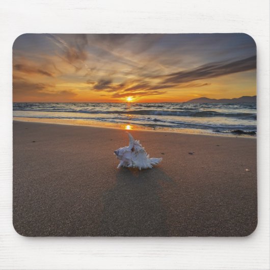 Shell bij het strand op zonsondergang | eiland Kos Muismat (Voorkant)