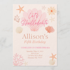 Shell Birthday Invitation  Kaart